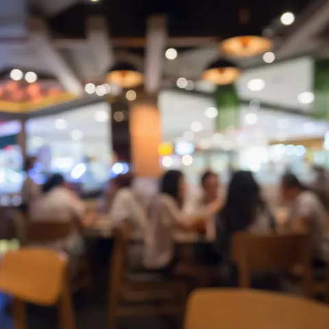 People enjoy a pub or restaurant.