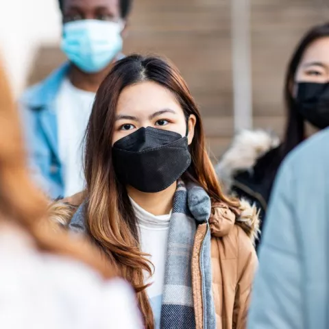 people wearing masks