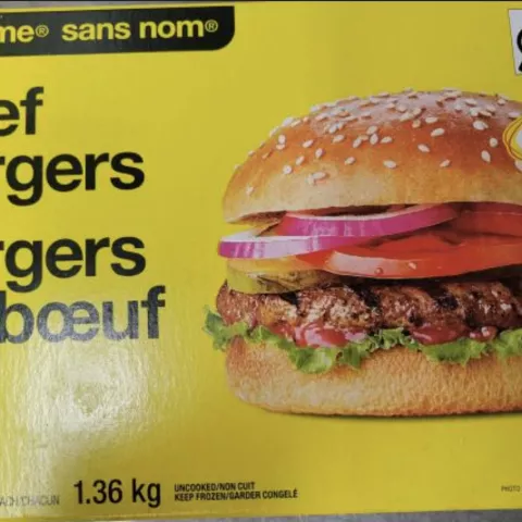 No name burger packaging