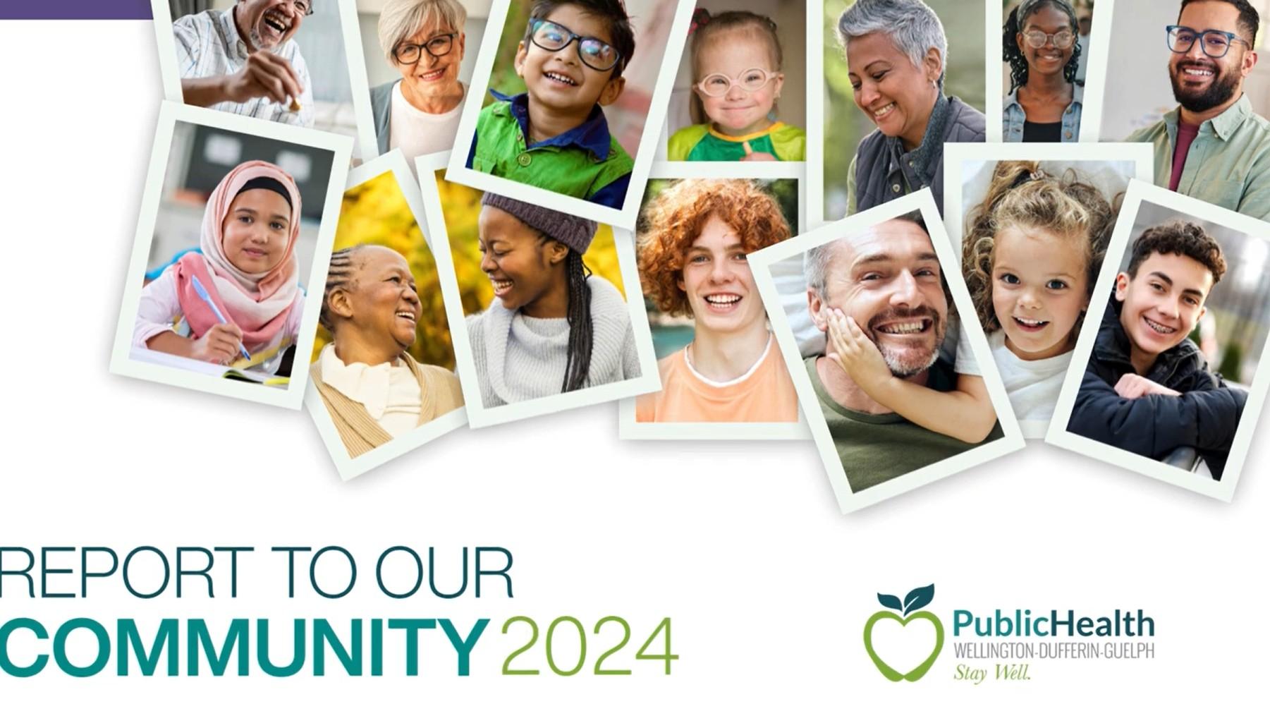 Cover image for the 2024 Community Report from Wellington-Dufferin-Guelph Public Health 